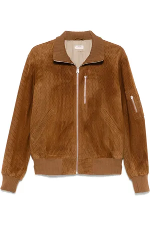 Fursac Wildlederjacke mit Lochmuster