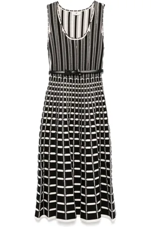Elisabetta Franchi Midikleid mit Mikro-Rüschen
