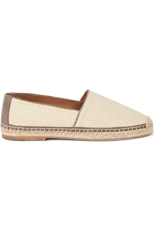 Brunello Cucinelli Espadrilles aus Raffiabast mit Wildlederbesatz