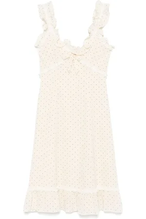 Alessandra Rich Midikleid mit Polka Dots
