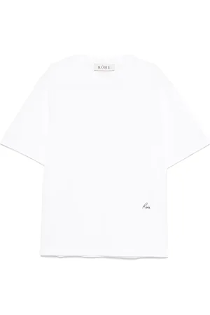 Rohe T-Shirt mit Logo-Stickerei
