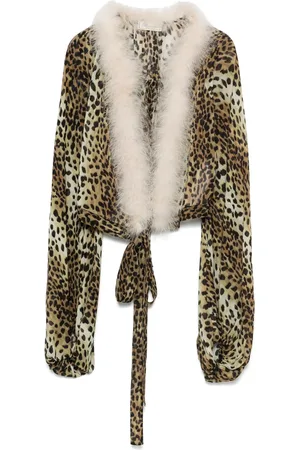 BLUMARINE Bluse mit Leoparden-Print