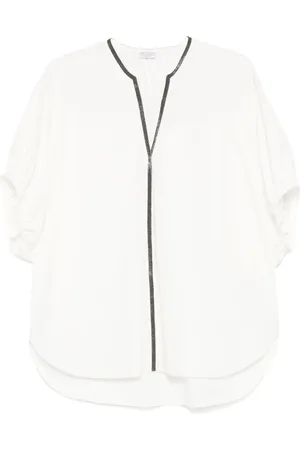 Brunello Cucinelli Bluse mit Monili-Kette