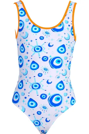 Nessi Byrd Badeanzug mit Evil Eye-Print