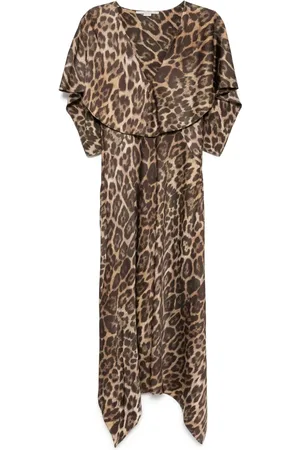 Stella McCartney Midikleid mit Leoparden-Print