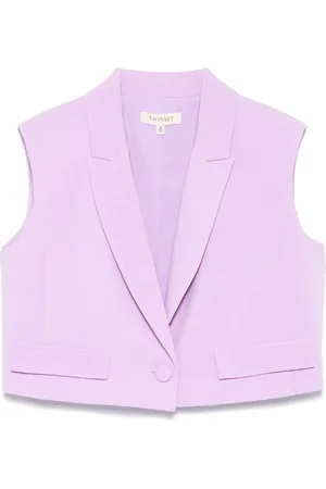 Twin-Set Cropped-Weste aus Krepp