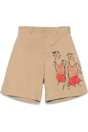 Msgm Shorts mit Illustrations-Print