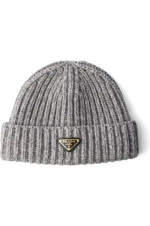 Prada Beanie mit emailliertem Triangel-Logo