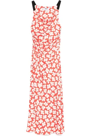 Msgm Maxikleid mit Blumen-Print