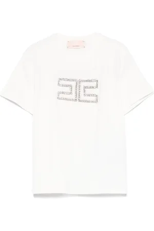 Elisabetta Franchi T-Shirt mit Kristallen