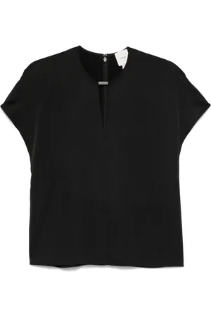 Calvin Klein Bluse mit Logo-Schild