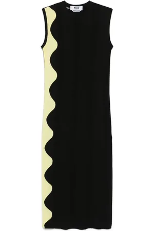 Msgm Kleid mit Wellenmuster
