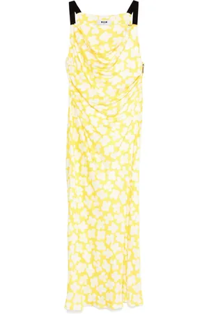 Msgm Maxikleid mit Blumen-Print
