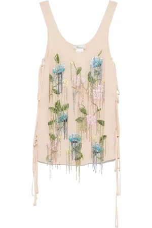 BLUMARINE Top mit Perlenquasten
