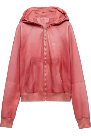 Prada Lederjacke mit Kapuze