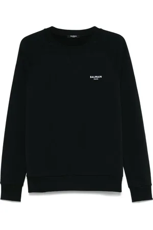 Balmain Sweatshirt mit geflocktem Logo