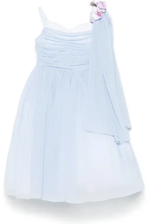 COLORICHIARI Kleid mit Blumenapplikation