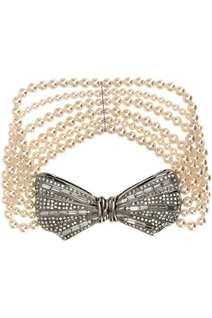 Alessandra Rich Choker mit Perlen