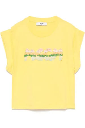 Msgm T-Shirt mit Perlen-Logo