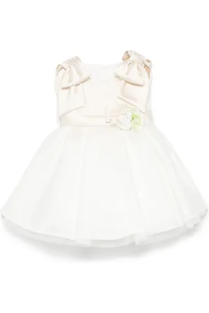 COLORICHIARI Kleid mit Blumenapplikation