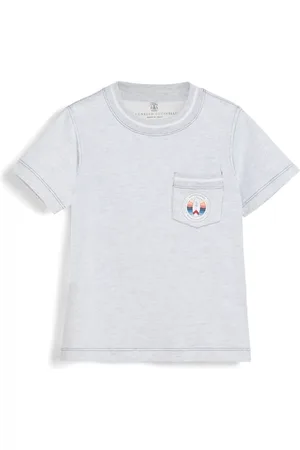 Brunello Cucinelli T-Shirt mit Surfer-Print