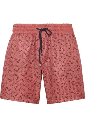 BILLIONAIRE Badeshorts mit Monogramm-Print