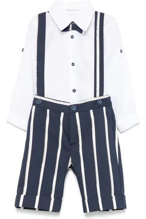 COLORICHIARI Set aus gestreiftem Hemd und Hose