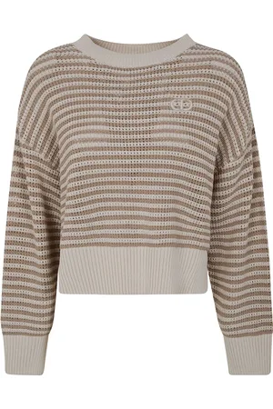 Twin-Set Gestreifter Pullover mit Logo