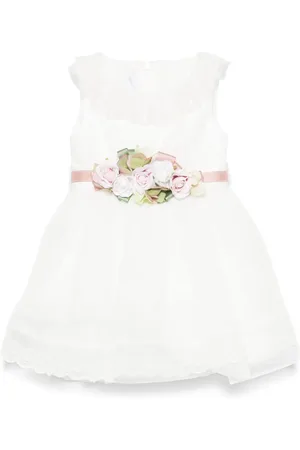 COLORICHIARI Kleid mit Blumenapplikation