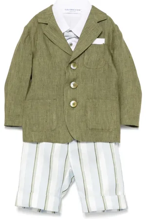 COLORICHIARI Set aus gestreifter Shorts, Hemd und Blazer