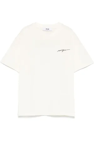 Msgm T-Shirt mit Logo-Stickerei
