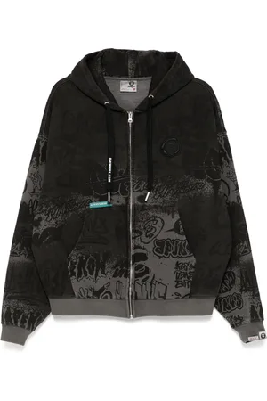 A Bathing Ape Kapuzenjacke mit Graffiti-Print