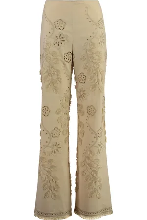 Alberta Ferretti Bestickte Schlaghose