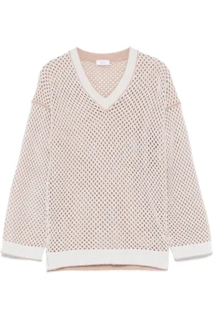PESERICO SIGN Pullover mit Lochstrickmuster