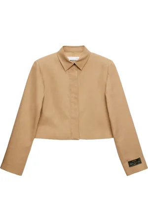 Msgm Cropped-Jacke mit Rundhalsausschnitt