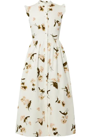 Erdem Midikleid mit ausgestellten Ärmeln