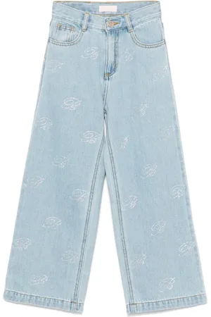 MISS BLUMARINE Jeans mit Strass-Logo