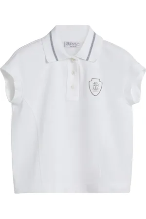 Brunello Cucinelli Poloshirt mit Logo-Print