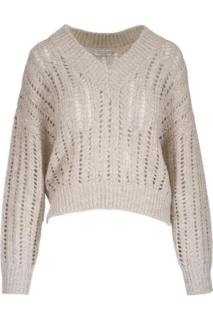 Brunello Cucinelli Pullover mit Lochstrickmuster