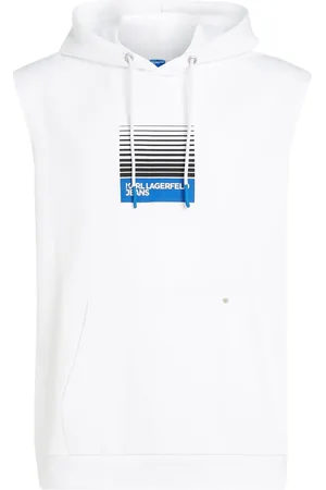 Karl Lagerfeld Ärmelloser Hoodie mit Logo-Print