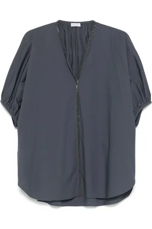 Brunello Cucinelli Bluse mit Monili-Kette