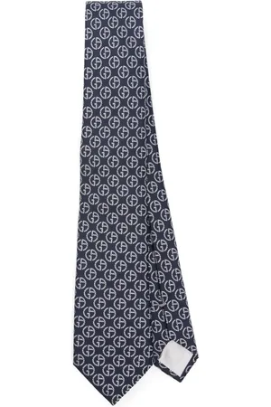 Giorgio Armani Seidenkrawatte aus Monogramm-Jacquard