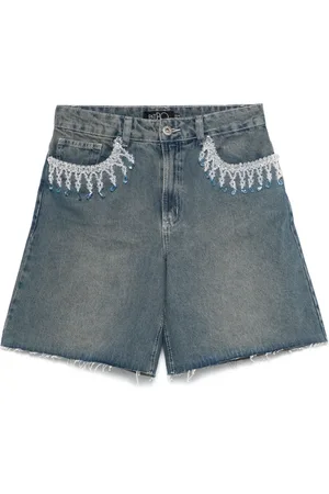 PATBO Jeans-Shorts mit Perlen