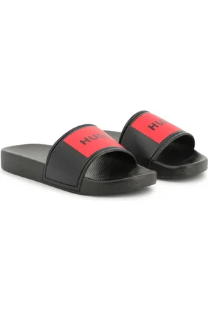 HUGO BOSS Pantoletten mit Logo-Print