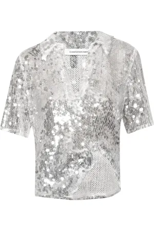 CHRISTOPHER ESBER Opaline Poloshirt mit Pailletten