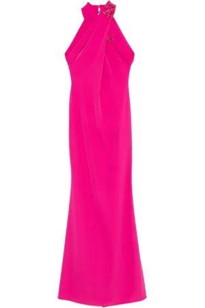 Cristallini Maxikleid mit Kristallverzierung