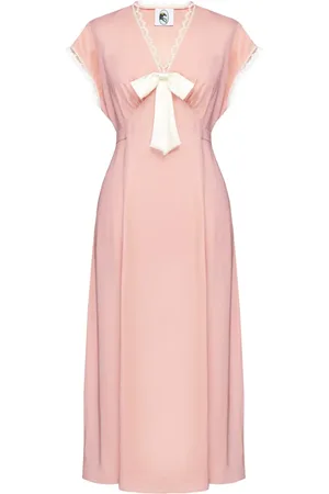Sleeper Satin-Midikleid mit Schleifendetail