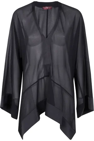 High Bluse mit V-Ausschnitt