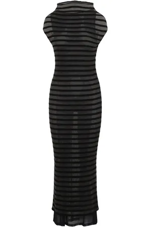 Jean Paul Gaultier Gestreiftes Maxikleid