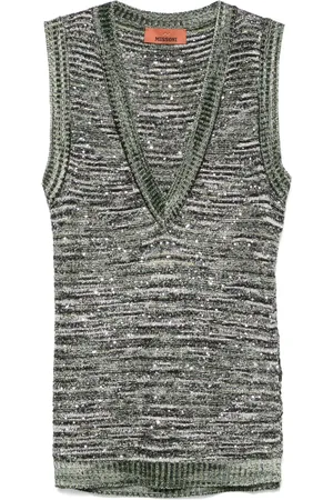 Missoni Slub-Strick-Tanktop mit Pailletten